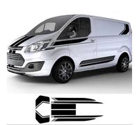 2Pcs/Lot Car Stickers, For Ford Transit Tourneo Custom MK7 MK8 MK9 Sport Stripe Kit Van Vinyl Decals Tuning Auto Accessories