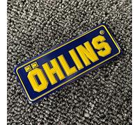 2pcs/ Lot Motorcycle Shock Absorber Pegatina de Aluminio Personalidad for calcomanías de decoración de Ohlins (Color : Navy Blue)