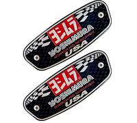 2pcs/ Lote de aluminio Motorcycle de escape Pegatina calcomanía de personalidad (Color : 04)