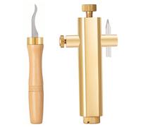 2PCS Luthier Purfling Groove Cutter Brass Luthier Tool Kit - Herramientas de precisión ajustables para fabricantes de violines, herramientas, cortador de ranuras de latón