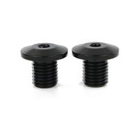 2PCS M10x1.25 Left-Hand and Right-Hand Thread Mirror Hole Plugs Cap For Yamaha For Husqvarna For Ducati For Husqvarna For Zero For MV For Agusta(Negro)