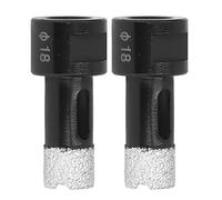 2Pcs M14 Marble Hole Opener, Rock Drill Bits for Granite and Stone, 18mm Crystal Drill Bit with Sharp Blade Design, Fast Cutting Hand Tool for Marble Ceramic Concrete Drilling