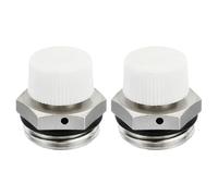 2Pcs Male Thread Nickel Plated Brass Manual Radiator Air Vent Plug Valve Fully Automatic Air Vent Valve Accessory Part(3 4)