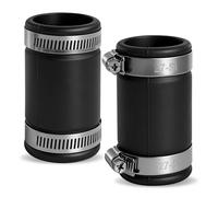2PCS Manguito de Goma Flexible, Conector de Tubo de 40 mm de Diámetro con Dos Abrazaderas de Acero Inoxidable, Manguera de Escape para PVC, Ventilador de Tubo, Filtro de Carbón, Tubo