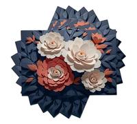 2Pcs Manteles Individuales Lavables De Lino para Mesa De Comedor - Antimanchas,Flores Exuberantes Impresos Rectangulares Ilustración Plana Ideal para Cocina,Boda (30Cm X 45Cm)