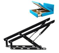 2pcs Mecanismo hidráulico de elevación de la Cama, Kit de Almacenamiento de la Primavera de Gas Resistente, Elevador Plegable de Acero Durable para la Caja de los sofás Cama, fácil Instalar Ahorro de