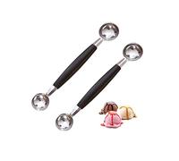 2PCS Melon Baller Set, Double-Sided Stainless Steel | for Fruit, Ice Cream, Veggie Carving