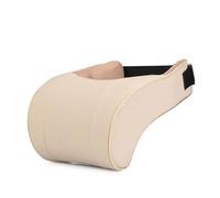 2pcs Memory Foam Car Neck Pillow - PU Leather Headrest Cushion For Comfortable Driving, Seat Pad For Auto Interior para Conducir(White)