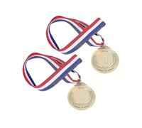 2pcs Metal Award Medals with Neck Ribbon Wheats Winner Medal for Sports Games Competition (Golden, the First Prize)
