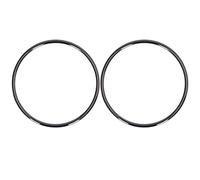 2Pcs Metal Bag Handles, DIY Accessories Fine Workmanship Round Shape High Hardness Handles for Bag Making Luggage Hardware Accessories (Silver Black)