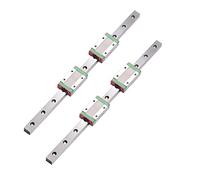 2pcs MGN Linear Guide + 4pcs MGN Block, MGN7 MGN12 MGN15 MGN9 300-800mm Diapositiva lineal en miniatura(MGN15 H,450mm)