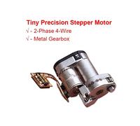 2Pcs Micro Precision Stepper Motor Planetary Metal Gearbox Gear Stepping Motor 2-Phase 4-Wire 1.6mm Flat Shaft