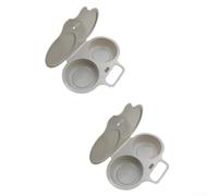 2pcs Microwave Egg Cooker Plastic Steamer Quick Breakfast(light gray) | Cooks eggs in minutes, no stovetop needed, para ideal for busy mornings, 2-pack value set, safe plastic material