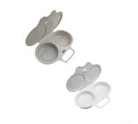 2pcs Microwave Egg Cooker Plastic Steamer Quick Breakfast(white +grey) | Cooks eggs in minutes, no stovetop needed, para ideal for busy mornings, 2-pack value set, safe plastic material