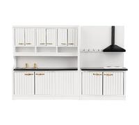 2PCS Mini Armario de Madera para Casa de Muñecas, Mueble en Miniatura a Escala 1:12, Estilo Moderno con Acabado Suave, Material Ecológico para Accesorios de Casitas de Muñecas