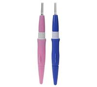 2PCS Mini Felting Handle Holder with 3 Needle Wool Felt Embroidery Craft Tool (Blue and Pink)