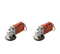 2pcs Mini Grinder Keychain, Multi-Purpose Realistic Grinding Tool Pendant Lightweight Creative Grinding Tool Keyring for Hardware Enthusiast Backpack Gift