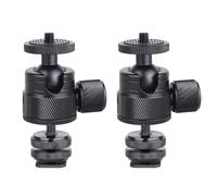 2pcs Mini Kugelkopf ARTCISE CB20 CNC Bearbeitung Stativkopf tragbare kleine Kugelkopf aus Aluminiumlegierung 360 Grad drehbarer Kopf für Telefon und leichte Kamera, maximale Belastung 3kg