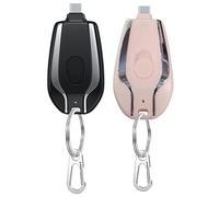 2pcs Mini Power Emergencys Pod, Portable Charger, Type C Power Bank, 1500mAh Portable Keychain Charger With Type-C, Ultra-Compact Mini Battery Pack Fast Charging Backup Power Bank Phone