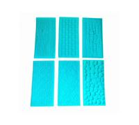 2pcs Mold Set Tree Bark And Brick Wall Impression Moulds Gum Paste Impression Mat Fondant Cake Decorating Supplies for Cupcake Wedding Cake Decoration