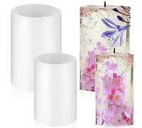2PCS Molde Para Velas,Moldes Velas Cilindro,Moldes para Velas 3D,Moldes Para Hacer Velas Grandes,Molde Velas Silicona,para Hacer Velas, JabóN Hecho A Mano, Velas Perfumadas