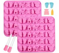 2PCS Moldes Chocolate Silicona, Moldes de Silicona para Caramelos