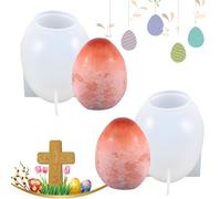 2Pcs Moldes de Silicona 3D en Forma de Huevo,Molde de Fondant de Silicona para Huevos de Pascua,Molde de Silicona 3D para Huevos de Pascua,para DIY Jabón, Velas de Aromaterapia
