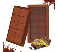 2pcs Moldes Silicona Chocolate, Molde Profundo Chocolate, Molde Tableta Chocolate, Moldes de Chocolate de Silicona Antiadherente, Moldes para Chocolate, para Gofres,Dulces,Chocolate