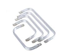 2PCS Monedero con Marco de Metal Doctor Mango de Aluminio Accesorios para Bolso de Mujer Monedero Fabricación de Piezas de Bolso de Embrague (2PCS-9,84 ",Plateado)