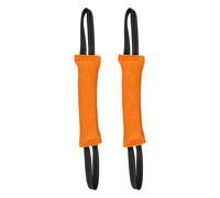 2Pcs Mordedor Perro 30cm Juguetes para Perros de Entrenamiento Salchicha Mordida para Perros on 2 Asas Juguete para remolcar Perro Juguete de tracción Dogs para Dogs Medianos a Grandes (Naranja)