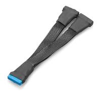2pcs Motherboard Usb 3.0 19pin Header 1 To 2 Extension Splitter Cable,12cm 19pin Internal Extension