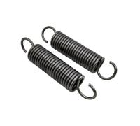 2pcs Muelles extensión gancho S abierto, WD 2,5mm, OD 20mm, Longitud 140mm