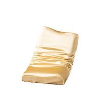 2pcs Mulberry Silk Pillowcase - Double Sided Cover For Latex & Memory Foam Pillows (30x50cm)(Wheat Ear Gold 30x50)