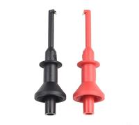 2pcs multímetro sonda gancho clips 4mm roscado plátano cables de prueba con diseño de gancho flexible