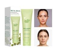 2PCS Mung Bean Face Cleanser, Hydrating, Gentle pH-Balance Face Wash for Deep Cleansing, Oil Control & Pore Purification, Suitable for All Skin Types