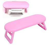 2pcs Nail Hand Rest Foldable Almohada para Reposamanos de Uñas, Apoya Manos para Manicura, Almohada de Mano de Uñas, Almohada para Manicura, Reduzca el Estrés de Las Manos (Rosa