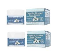 2PCS Natural Camellia Anti Aging Cream, Moisturizing Firming Hyaluronic Lightening Repairing Smooth Skincare Whitening Creams