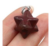 2Pcs Natural Stone Merkaba Pendant Malachite Opal Crystal for Making Necklace Earrings Jewelry Accessories-Rainbow_Stone