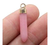 2pcs Natural Stone Pendulum Pendants Flash Labradorite Jewelry Making DIY Necklace Earrings-Rhodochrosite_2