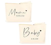 2pcs Neceser para Madre Niños Bolsa de Lona Regalo para Mamá Futuro