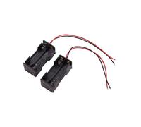 2pcs Negro 2-Capas 4 x 1.5V AAA Caja de la caja del sostenedor de bateria w Conductores de Alambre