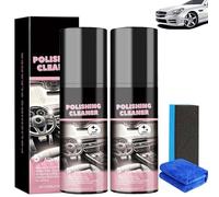 2Pcs Nicetopu Polishing Cleaner,2025 New Polishing Cleaner Car Interior,Interior All Purpose Car Cleaner for Rubber,Leather