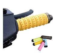 2PCS Non-slip Soft Silicone Grip Tape for Motorcycle Handlebars, Durable PU Handle Wrap with Breathable Pressure Point Design, Anti-Slip Bar Tape for Motorcycles, Bicycles & Gym Equipment (C-Yellow)