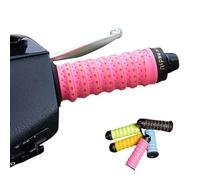 2PCS Non-slip Soft Silicone Grip Tape for Motorcycle Handlebars, Durable PU Handle Wrap with Breathable Pressure Point Design, Anti-Slip Bar Tape for Motorcycles, Bicycles & Gym Equipment (F-Pink)