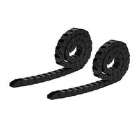 2Pcs Nylon Wire Energy Chain Drag Cable, Flexible Towline Carrier for Moving Machinery, CNC Machine Tools, Printers, Electronic Equipment, with Inner Diameter 10x15mm, Radius of Gy