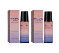 2PCS Organic Castor Oil Roll on Roller Moisturizing Skin Barrier Repair Smooth Skin Soothing Natural Castor Oil