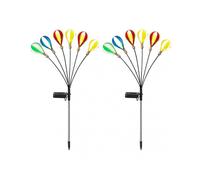 2Pcs Outdoor Garden Lamps High Brightness Waterproof Light Sensor Design Auto On/Off Swing LED Lawn Lamps Decoration