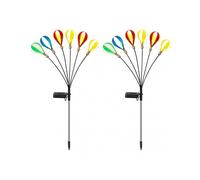 2Pcs Outdoor Garden Lamps High Brightness Waterproof Light Sensor Design Auto On/Off Swing LED Lawn Lamps Decoration