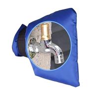 2pcs Outdoor Winter Faucet Cover Anti Freezing Insulation Sleeve Waterproof Thermal Protector Crack Protection Bag(Blue)