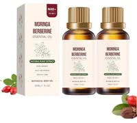 2Pcs Ovofem Moringa Berberine Oil, Soothing Natural Extract Oil, Fast Absorbing Non-Greasy Formula, Massage Moisturizing Oil for Belly, Waist, Thighs and Arms